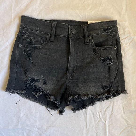 American Eagle Hi-Rise Shortie Ne(x)t Level Stretch Black Sz2 - Picture 1 of 4